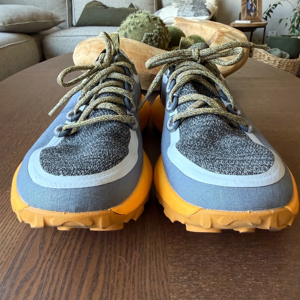 Allbirds Trail Runners SWT Grey Yellow Athletic Shoes - Picture 7 of 8